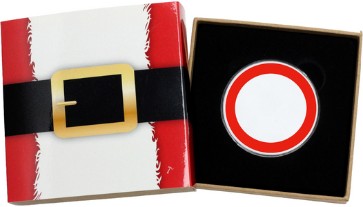 SilverTowne Natural Kraft Paper Gift Box with Santa Belly/Buckle Box Sleeve